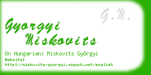 gyorgyi miskovits business card