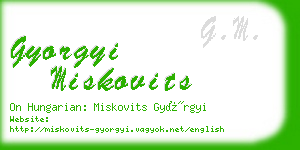 gyorgyi miskovits business card